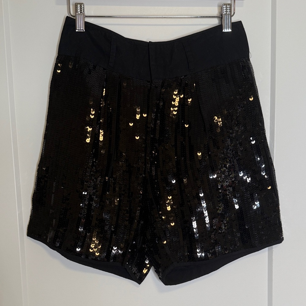 See by Chloe Black Sequin‎ high rise Shorts - Size 4